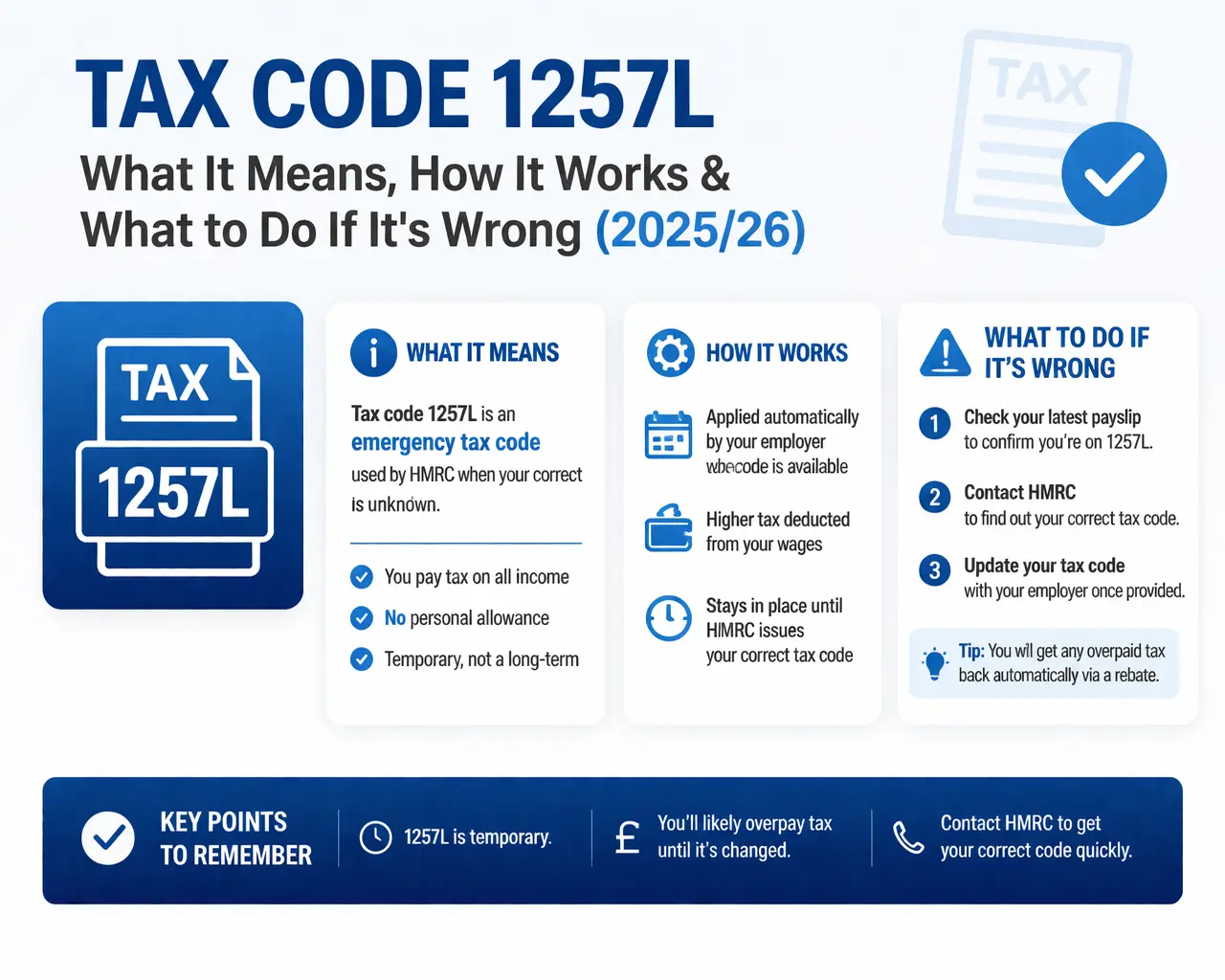 Tax Code 1257L Explained 2025/26 – HMRC Guide