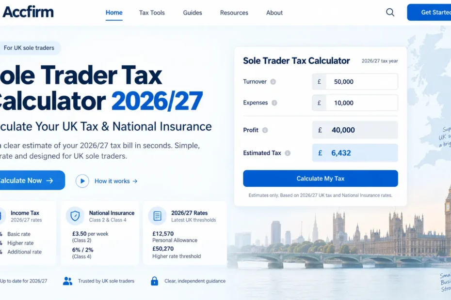 Sole Trader Tax Calculator 202627